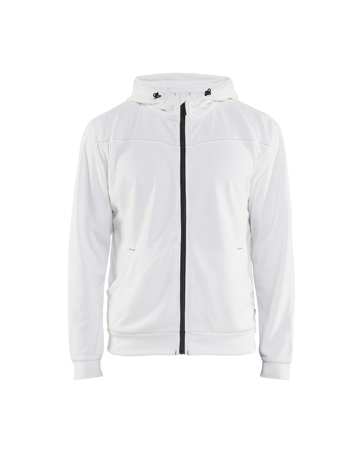 Hooded Sweatshirt met Rits 3363 - Wit/Donkergrijs