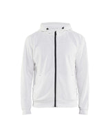Hooded Sweatshirt met Rits 3363 - Wit/Donkergrijs