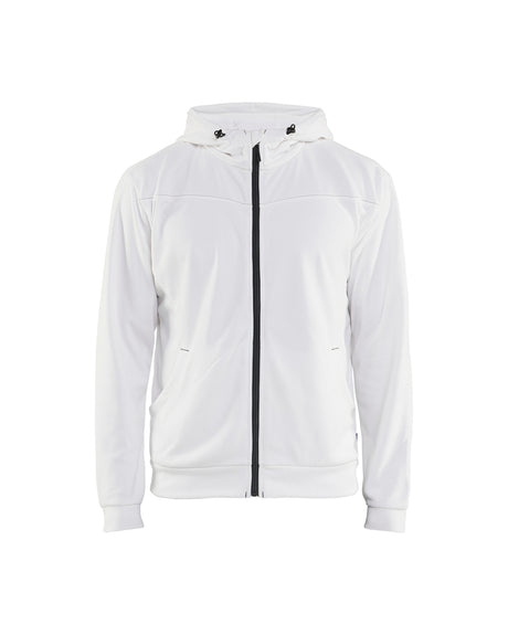 Hooded Sweatshirt met Rits 3363 - Wit/Donkergrijs
