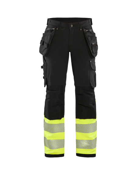 High-Visibility Werkbroek Dames 7193 - Zwart/High Vis Geel