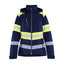 High-Visibility Softshell Jack Dames 4406 - Marine/High Vis Geel