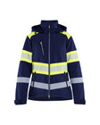 High-Visibility Softshell Jack Dames 4406 - Marine/High Vis Geel