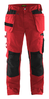 Werkbroek met gereedschapszakken 1555 - rood/zwart