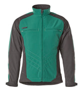 Softshell jas 12002 - 0309 - groen/zwart