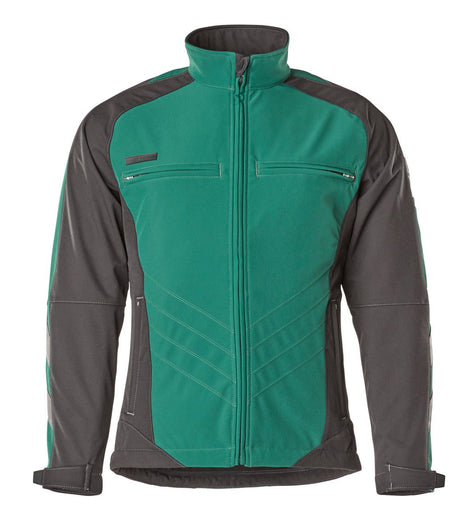 Softshell jas 12002 - 0309 - groen/zwart