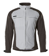 Softshell jas 12002 - 0618 - wit/donkerantraciet