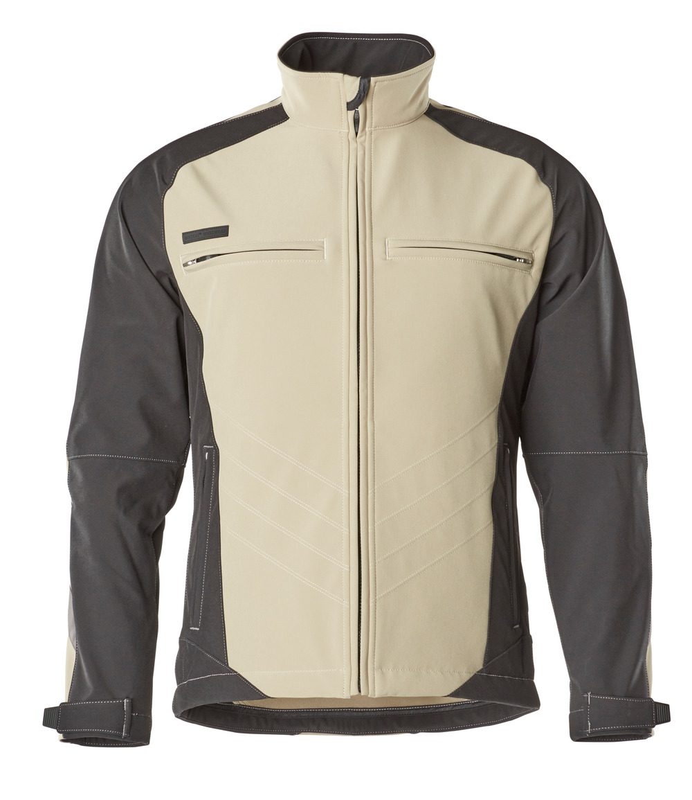 Softshell jas 12002 - 5509 - lichtkhaki/zwart