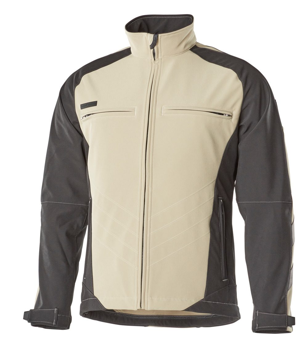 Softshell jas 12002 - 5509 - lichtkhaki/zwart