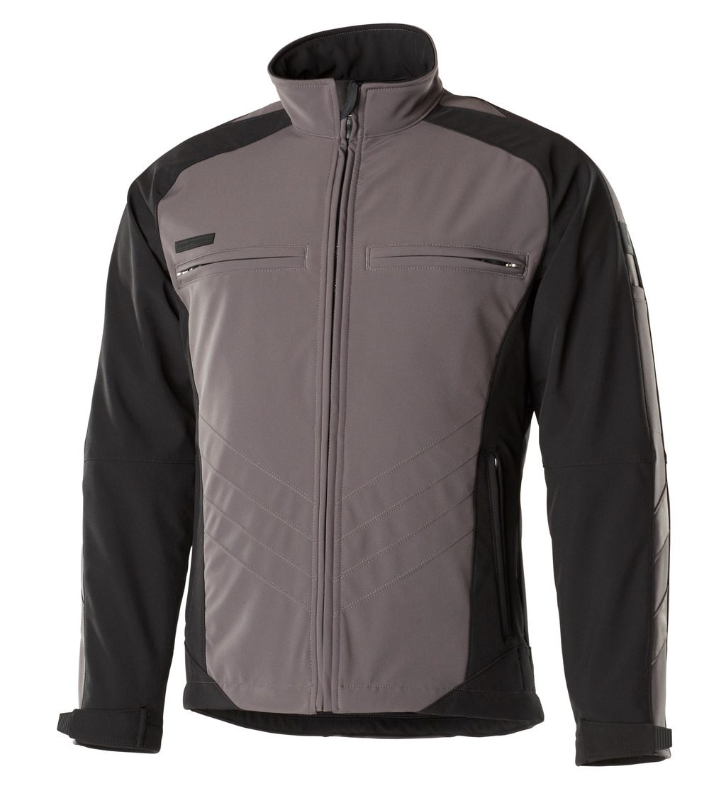 Softshell jas 12002 - 88809 - antraciet/zwart