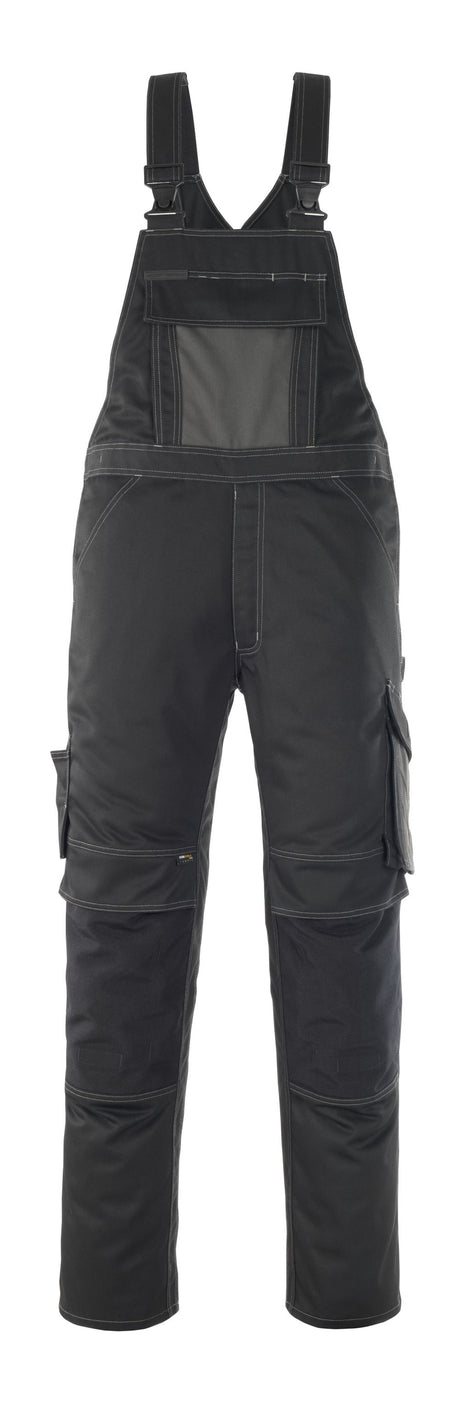 Amerikaanse overall met kniezakken 12069 - 0918 - zwart/donkerantraciet