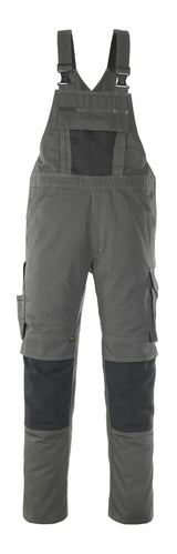 Amerikaanse overall met kniezakken 12069 - 1809 - donkerantraciet/zwart