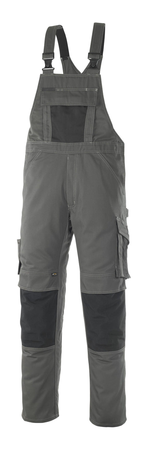 Amerikaanse overall met kniezakken 12069 - 1809 - donkerantraciet/zwart