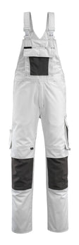Amerikaanse overall met kniezakken 12169 - 0618 - wit/donkerantraciet