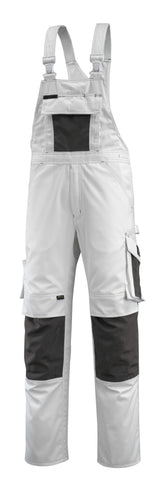 Amerikaanse overall met kniezakken 12169 - 0618 - wit/donkerantraciet