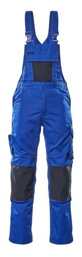 Amerikaanse overall met kniezakken 12169 - 11010 - korenblauw/donkermarine