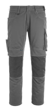 Broek met kniezakken 12179 - 1809 - donkerantraciet/zwart