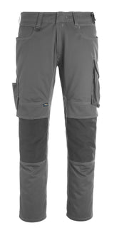 Broek met kniezakken 12179 - 1809 - donkerantraciet/zwart