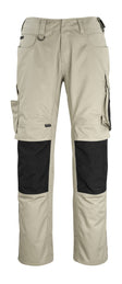 Broek met kniezakken 12179 - 5509 - lichtkhaki/zwart