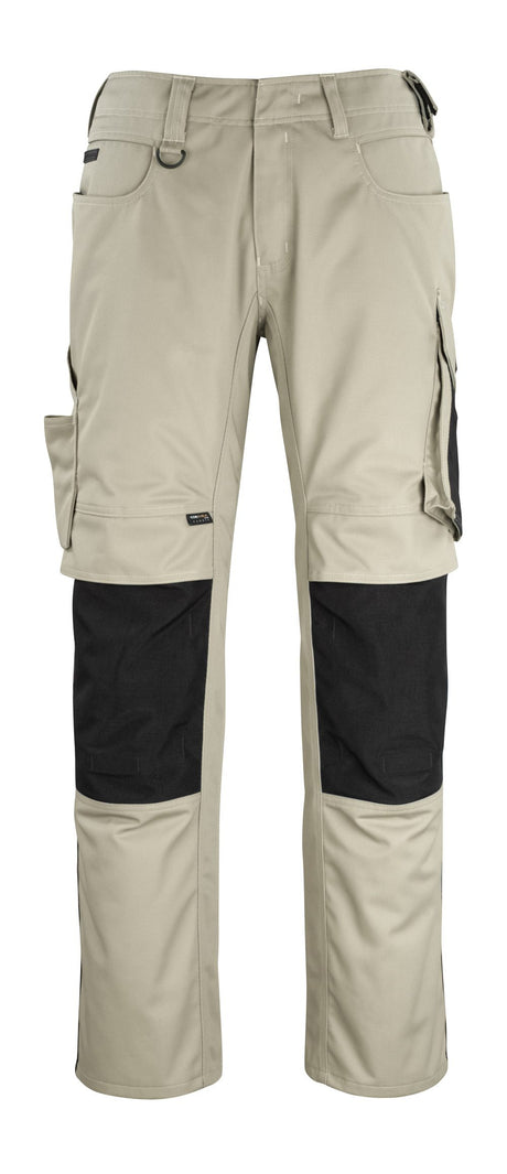 Broek met kniezakken 12179 - 5509 - lichtkhaki/zwart