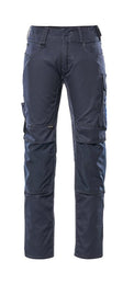Broek met kniezakken 12679 - 01011 - donkermarine/korenblauw