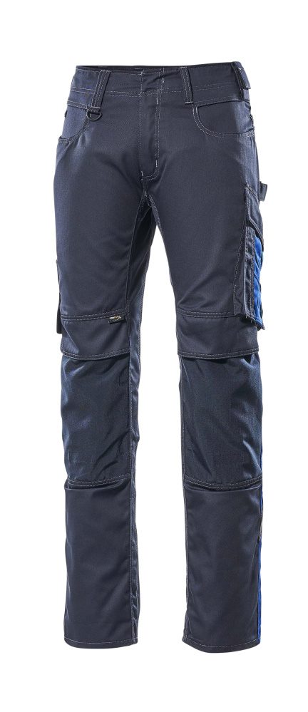 Broek met kniezakken 12679 - 01011 - donkermarine/korenblauw