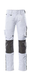 Broek met kniezakken 12679 - 0618 - wit/donkerantraciet