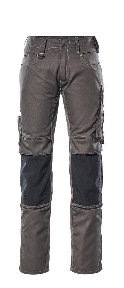 Broek met kniezakken 12679 - 1809 - donkerantraciet/zwart