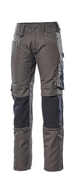 Broek met kniezakken 12679 - 1809 - donkerantraciet/zwart