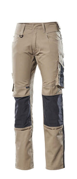 Broek met kniezakken 12679 - 5509 - lichtkhaki/zwart