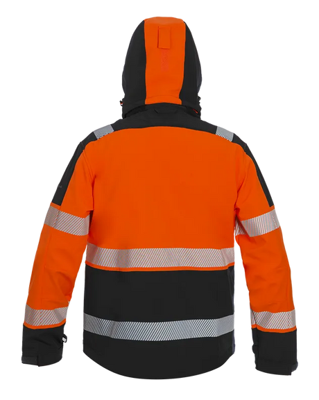 High-Visibility softshell jack Tacoma - Fluor Oranje - Zwart