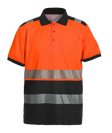High-Visibility poloshirt RWS Tonga - Fluor Oranje - Zwart