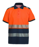 High-Visibility poloshirt RWS Tonga - Fluor Oranje - Marine