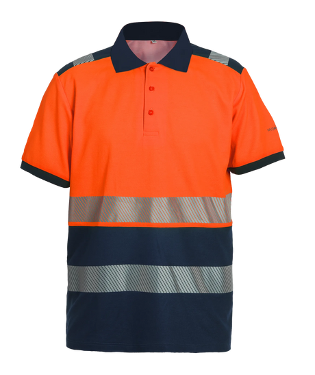 High-Visibility poloshirt RWS Tonga - Fluor Oranje - Marine