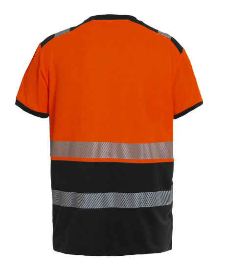 High-Visibility t-shirt Tivoli - Fluor Oranje - Zwart