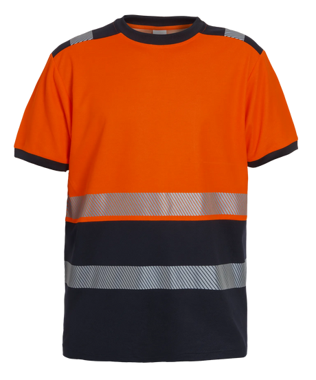 High-Visibility t-shirt Tivoli - Fluor Oranje - Marine