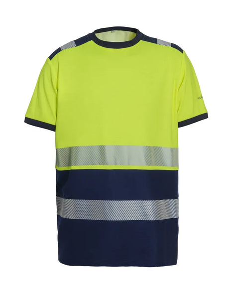 High-Visibility t-shirt Tivoli - Fluor Geel - Marine