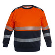High-Visibility sweater Tucson - Fluor Oranje - Marine
