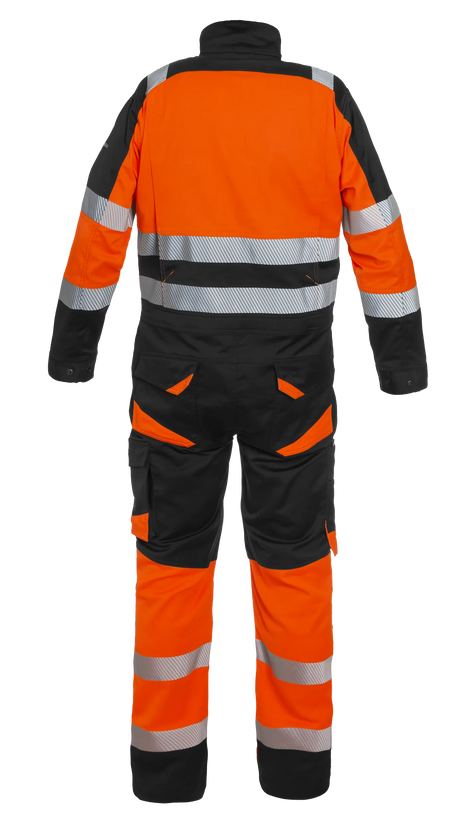 High-Visibility overall Oakham - Zwart - Fluor Oranje