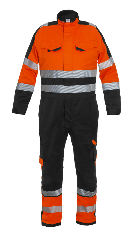 High-Visibility overall Oakham - Zwart - Fluor Oranje