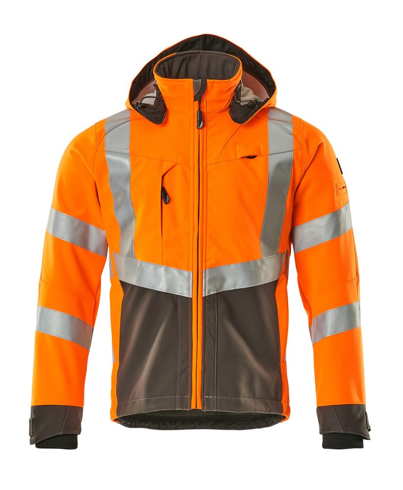 Softshell jas 15502 - 1418 - hi-vis oranje/donkerantraciet