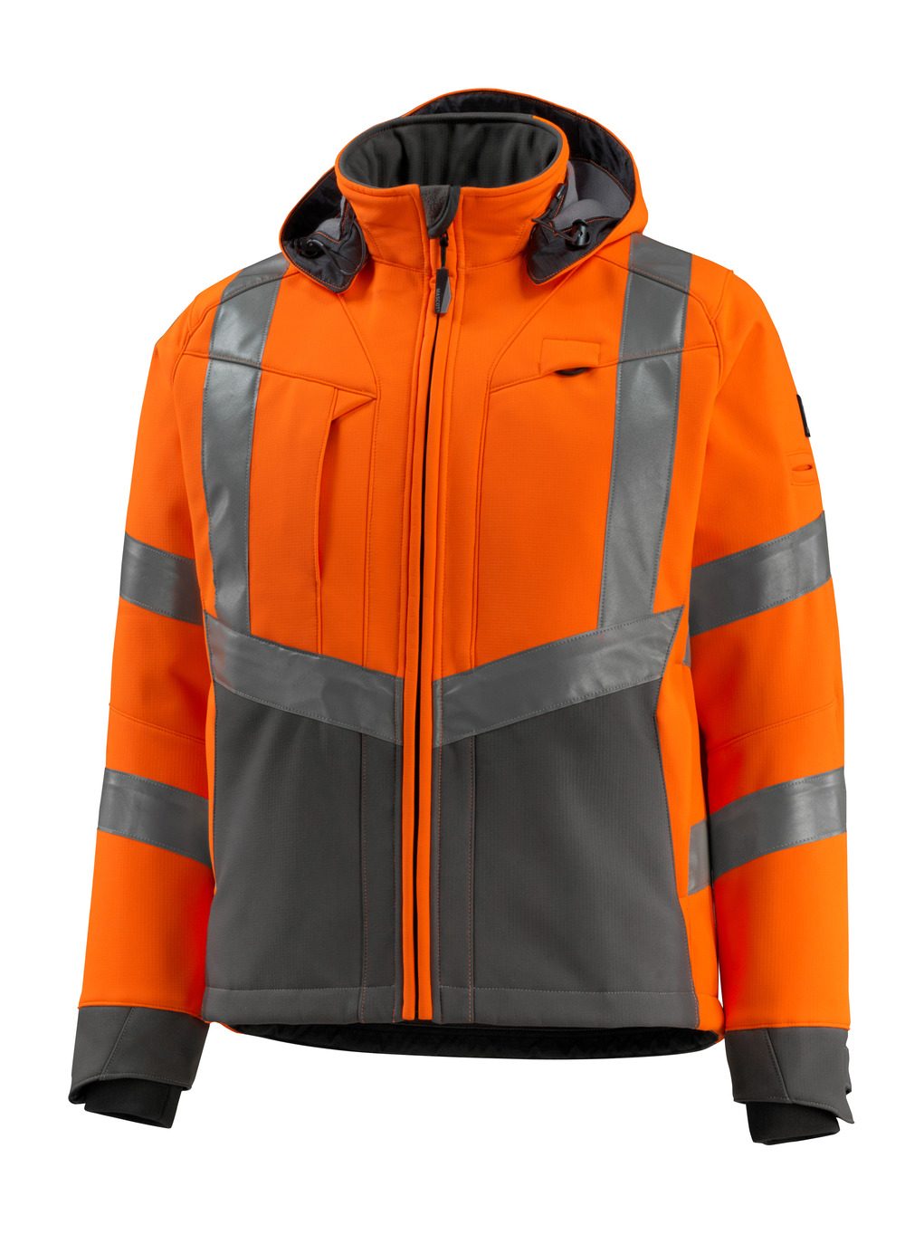 Softshell jas 15502 - 1418 - hi-vis oranje/donkerantraciet