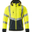 Softshell jas 15502 - 17010 - hi-vis geel/donkermarine