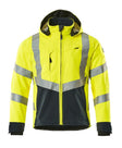 Softshell jas 15502 - 17010 - hi-vis geel/donkermarine