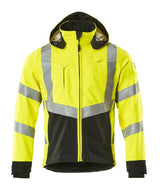 Softshell jas 15502 - 1709 - hi-vis geel/zwart