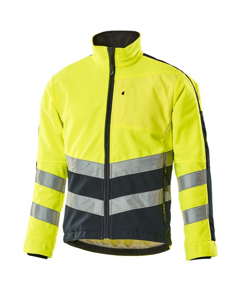 Fleecejack 15503 - 17010 - hi-vis geel/donkermarine