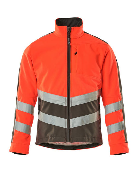 Fleecejack 15503 - 22218 - hi-vis rood/donkerantraciet