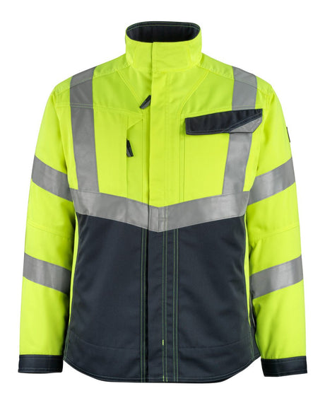 High-Visibility jas 15509 - 17010 - hi-vis geel/donkermarine