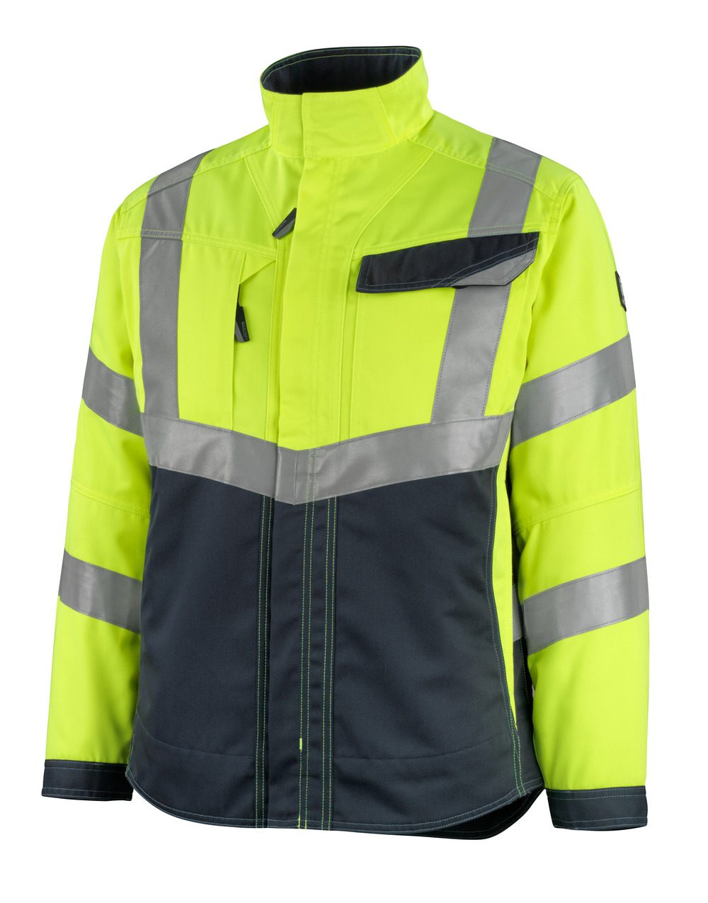 High-Visibility jas 15509 - 17010 - hi-vis geel/donkermarine