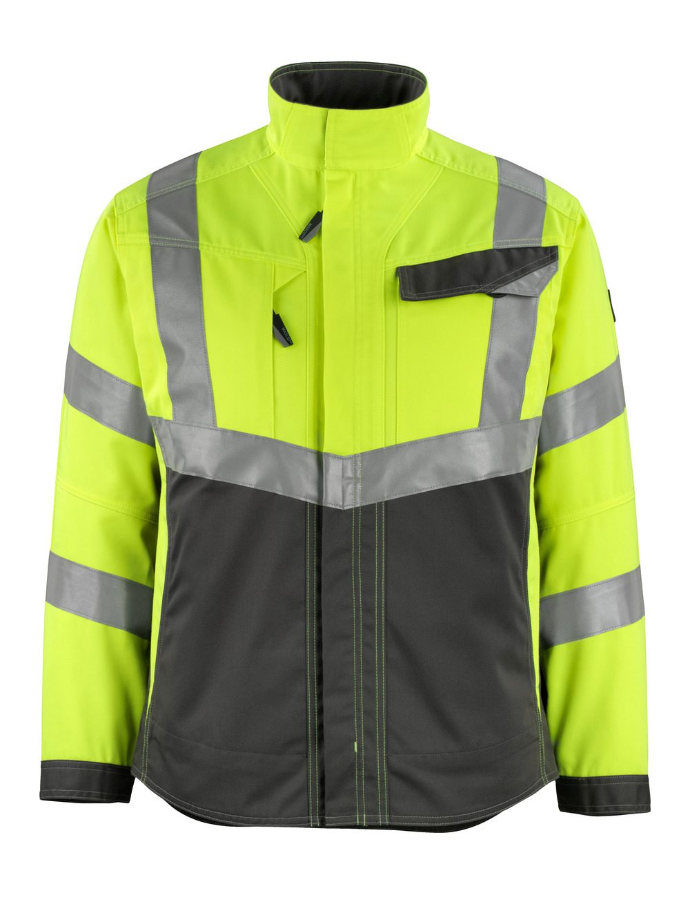 High-Visibility jas 15509 - 1718 - hi-vis geel/donkerantraciet