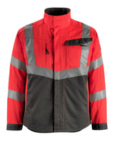 High-Visibility jas 15509 - 22218 - hi-vis rood/donkerantraciet
